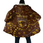 Personalized Hawthorn Hawks Cloak Aboriginal Pattern with Graffiti Style