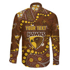 Personalized Hawthorn Hawks Family Matching Mermaid Dress and Hawaiian Shirt Aboriginal Pattern with Graffiti Style