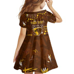Personalized Hawthorn Hawks Family Matching Off Shoulder Maxi Dress and Hawaiian Shirt Aboriginal Pattern with Graffiti Style