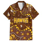 Personalized Hawthorn Hawks Family Matching Tank Maxi Dress and Hawaiian Shirt Aboriginal Pattern with Graffiti Style