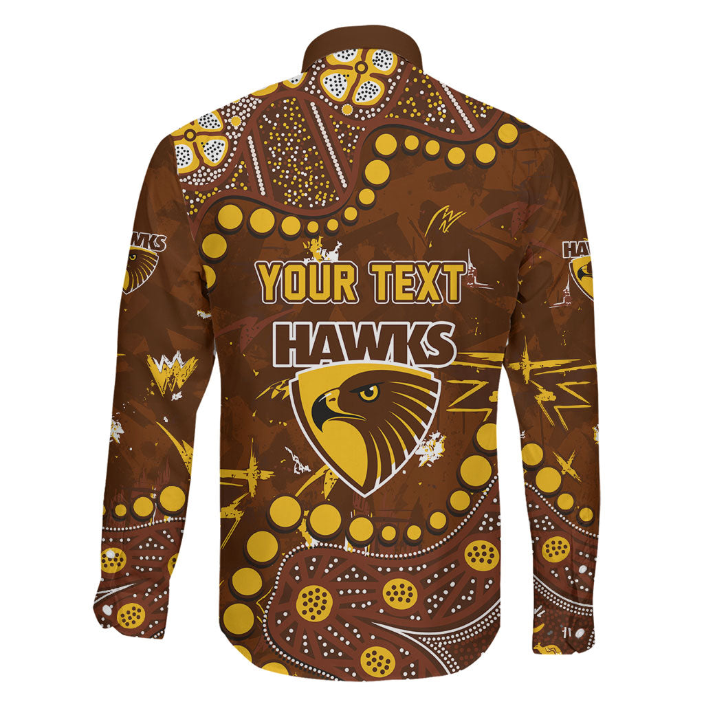 Personalized Hawthorn Hawks Family Matching Tank Maxi Dress and Hawaiian Shirt Aboriginal Pattern with Graffiti Style