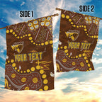 Personalized Hawthorn Hawks Garden Flag Aboriginal Pattern with Graffiti Style