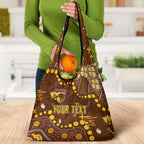 Personalized Hawthorn Hawks Grocery Bag Aboriginal Pattern with Graffiti Style