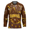 Personalized Hawthorn Hawks Hockey Jersey Aboriginal Pattern with Graffiti Style