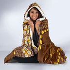 Personalized Hawthorn Hawks Hooded Blanket Aboriginal Pattern with Graffiti Style