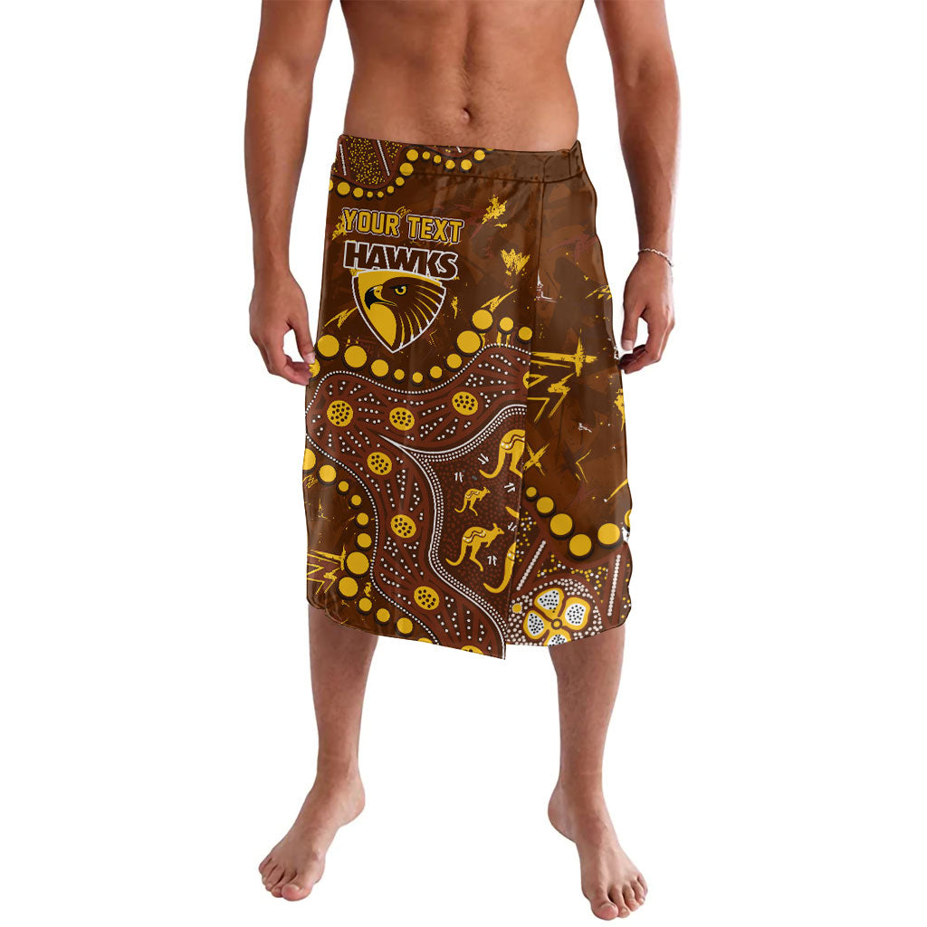 Personalized Hawthorn Hawks Lavalava Aboriginal Pattern with Graffiti Style