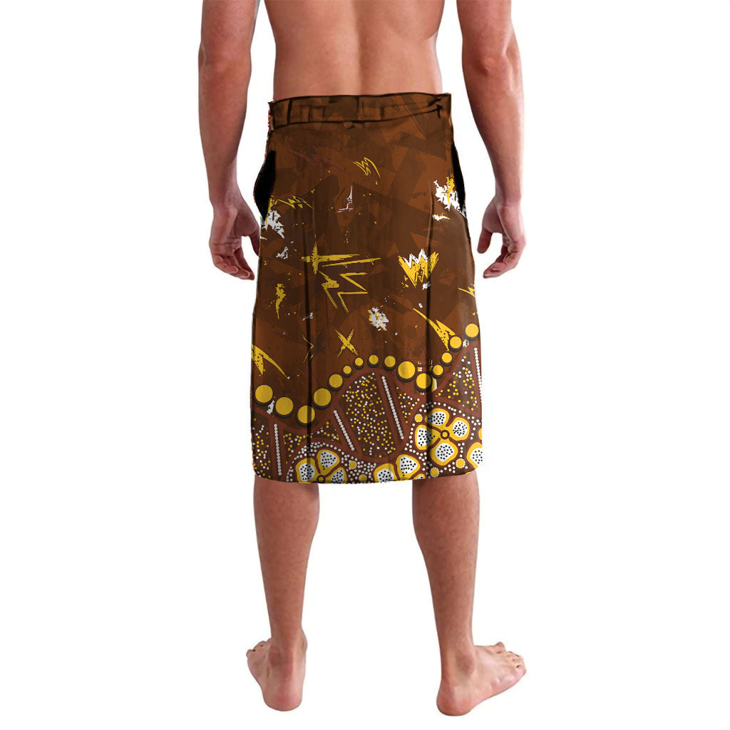 Personalized Hawthorn Hawks Lavalava Aboriginal Pattern with Graffiti Style