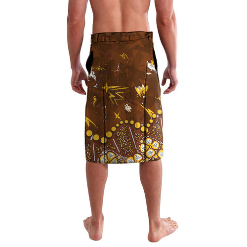 Personalized Hawthorn Hawks Lavalava Aboriginal Pattern with Graffiti Style