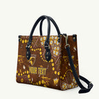 Personalized Hawthorn Hawks Leather Bag Aboriginal Pattern with Graffiti Style