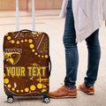 Personalized Hawthorn Hawks Luggage Cover Aboriginal Pattern with Graffiti Style