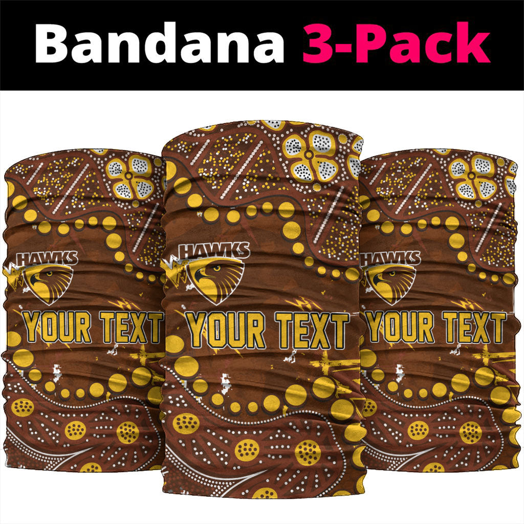 Personalized Hawthorn Hawks Neck Gaiter Aboriginal Pattern with Graffiti Style