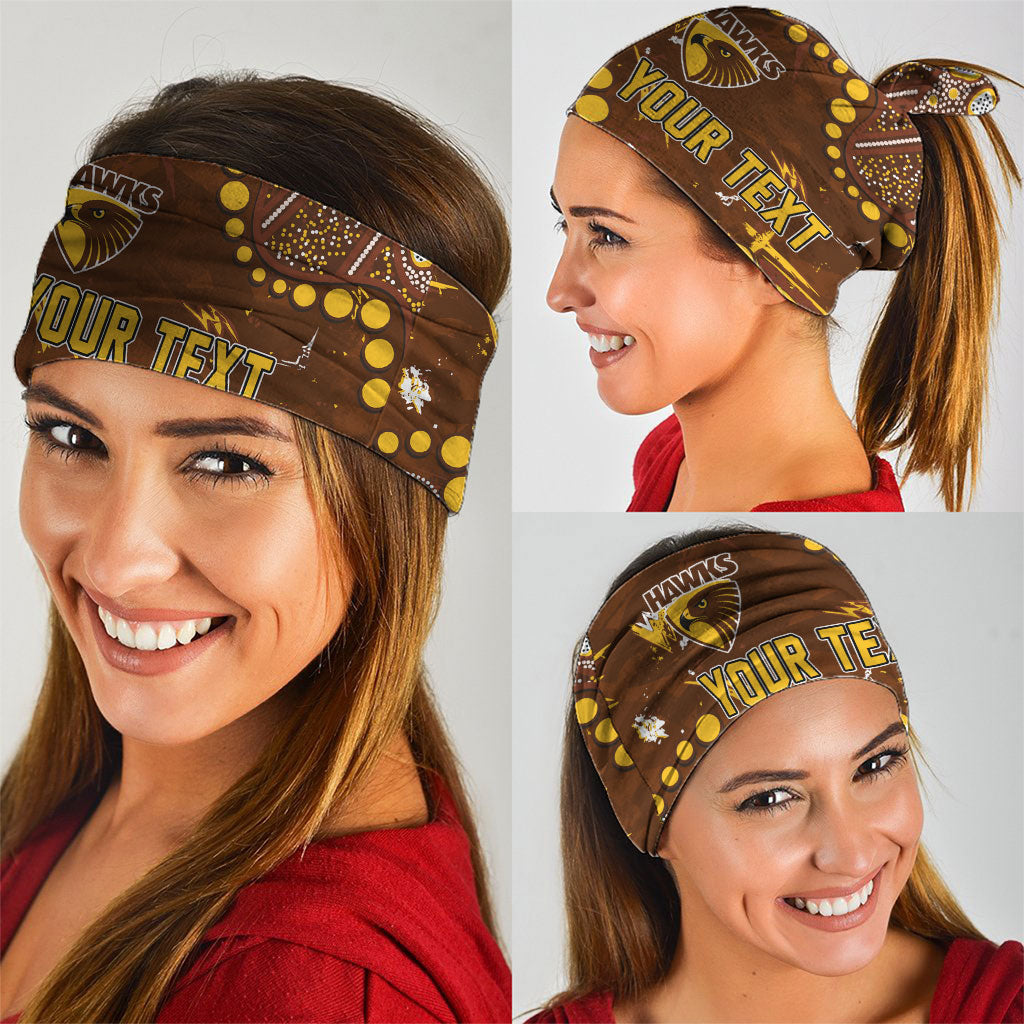 Personalized Hawthorn Hawks Neck Gaiter Aboriginal Pattern with Graffiti Style