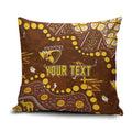 Personalized Hawthorn Hawks Pillow Cover Aboriginal Pattern with Graffiti Style