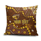 Personalized Hawthorn Hawks Pillow Cover Aboriginal Pattern with Graffiti Style