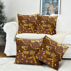 Personalized Hawthorn Hawks Pillow Cover Aboriginal Pattern with Graffiti Style