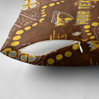 Personalized Hawthorn Hawks Pillow Cover Aboriginal Pattern with Graffiti Style