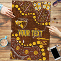 Personalized Hawthorn Hawks Puzzle Aboriginal Pattern with Graffiti Style