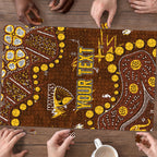 Personalized Hawthorn Hawks Puzzle Aboriginal Pattern with Graffiti Style