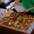 Personalized Hawthorn Hawks Puzzle Aboriginal Pattern with Graffiti Style