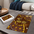 Personalized Hawthorn Hawks Puzzle Aboriginal Pattern with Graffiti Style