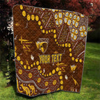 Personalized Hawthorn Hawks Quilt Aboriginal Pattern with Graffiti Style