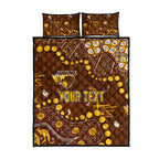 Personalized Hawthorn Hawks Quilt Bed Set Aboriginal Pattern with Graffiti Style