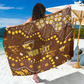Personalized Hawthorn Hawks Sarong Aboriginal Pattern with Graffiti Style