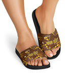 Personalized Hawthorn Hawks Slide Sandals Aboriginal Pattern with Graffiti Style
