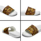 Personalized Hawthorn Hawks Slide Sandals Aboriginal Pattern with Graffiti Style