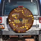 Personalized Hawthorn Hawks Spare Tire Cover Aboriginal Pattern with Graffiti Style