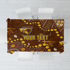 Personalized Hawthorn Hawks Tablecloth Aboriginal Pattern with Graffiti Style