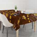 Personalized Hawthorn Hawks Tablecloth Aboriginal Pattern with Graffiti Style