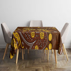 Personalized Hawthorn Hawks Tablecloth Aboriginal Pattern with Graffiti Style