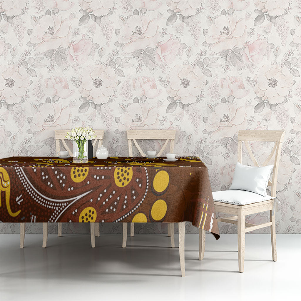 Personalized Hawthorn Hawks Tablecloth Aboriginal Pattern with Graffiti Style