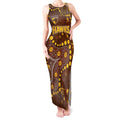 Personalized Hawthorn Hawks Tank Maxi Dress Aboriginal Pattern with Graffiti Style