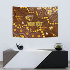 Personalized Hawthorn Hawks Tapestry Aboriginal Pattern with Graffiti Style