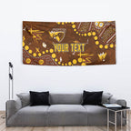Personalized Hawthorn Hawks Tapestry Aboriginal Pattern with Graffiti Style