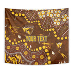 Personalized Hawthorn Hawks Tapestry Aboriginal Pattern with Graffiti Style