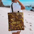 Personalized Hawthorn Hawks Tote Bag Aboriginal Pattern with Graffiti Style