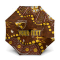 Personalized Hawthorn Hawks Umbrella Aboriginal Pattern with Graffiti Style