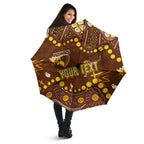 Personalized Hawthorn Hawks Umbrella Aboriginal Pattern with Graffiti Style