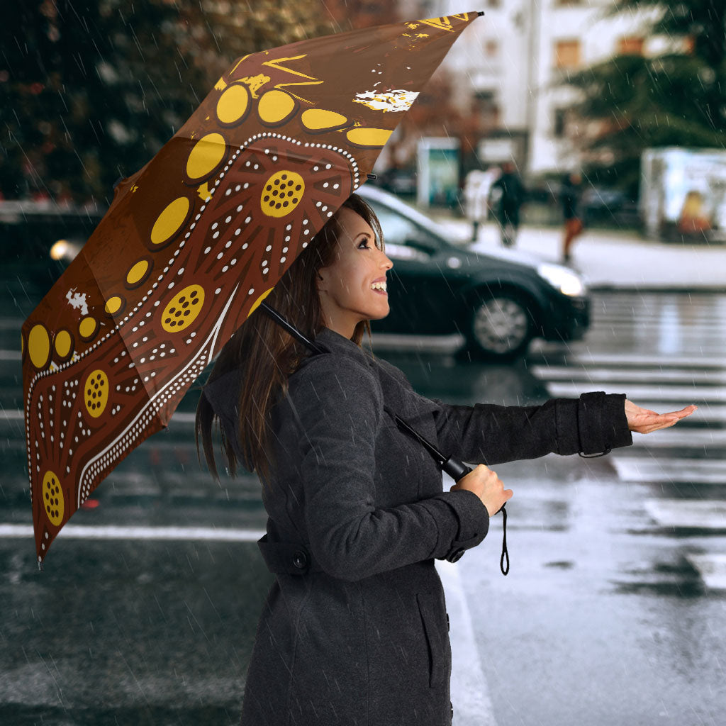 Personalized Hawthorn Hawks Umbrella Aboriginal Pattern with Graffiti Style
