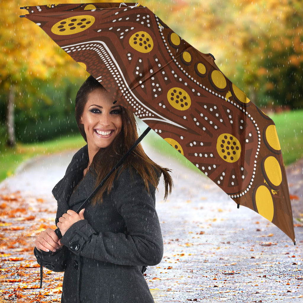 Personalized Hawthorn Hawks Umbrella Aboriginal Pattern with Graffiti Style