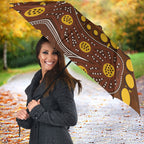 Personalized Hawthorn Hawks Umbrella Aboriginal Pattern with Graffiti Style