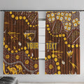 Personalized Hawthorn Hawks Window Curtain Aboriginal Pattern with Graffiti Style
