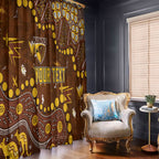 Personalized Hawthorn Hawks Window Curtain Aboriginal Pattern with Graffiti Style