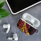 Brisbane Broncos Easter Day AirPods Case Bunny and Egg Pattern in Gold Maroon Festive Style
