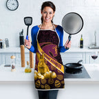 Brisbane Broncos Easter Day Apron Bunny and Egg Pattern in Gold Maroon Festive Style