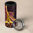 Brisbane Broncos Easter Day 4 in 1 Can Cooler Tumbler Bunny and Egg Pattern in Gold Maroon Festive Style