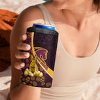 Brisbane Broncos Easter Day 4 in 1 Can Cooler Tumbler Bunny and Egg Pattern in Gold Maroon Festive Style
